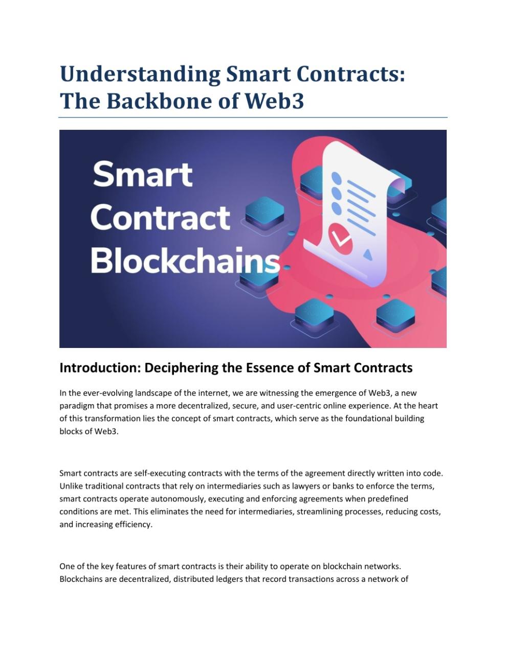 Understanding Smart Contracts: The Backbone of DeFi